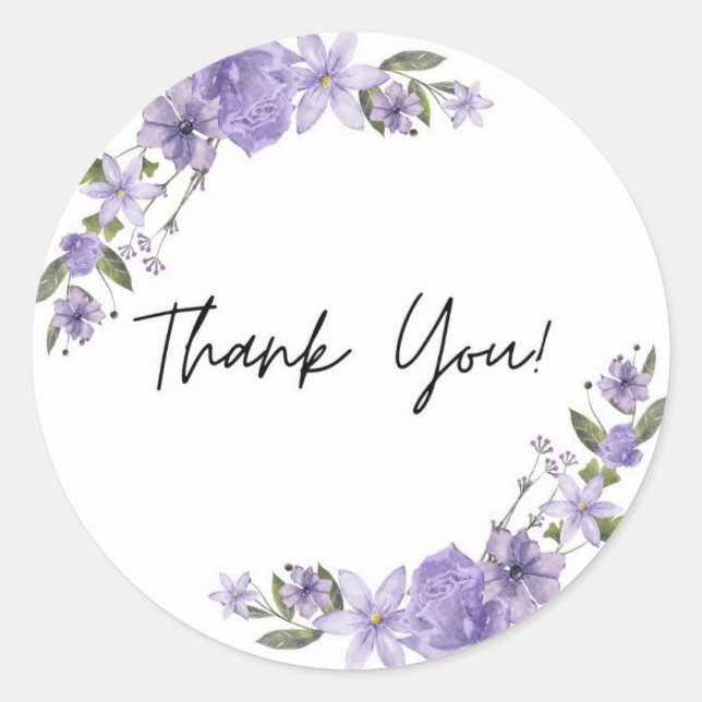 Minimalist Thank you Sticker (Front)