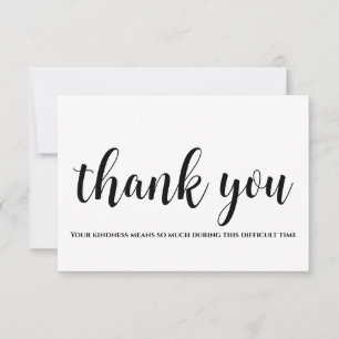Minimalist Thank you Sympathy Card