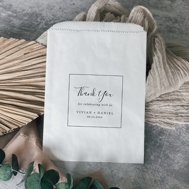 Minimalist Thank You Wedding Favour Bags (Creator Uploaded)