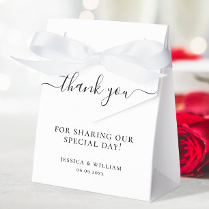 Minimalist Thank You Wedding Favour Box
