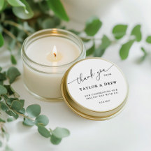 Minimalist Thank You Wedding Favour