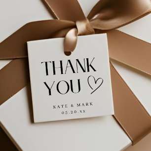 Minimalist Thank You Wedding Favour Tags