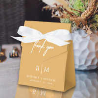Minimalist Thank You Wedding Mustard Yellow