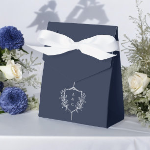 Minimalist Thank You Wedding  Navy Blue Favour Favour Box