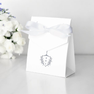 Minimalist Thank You Wedding Navy Blue text Favou Favour Box