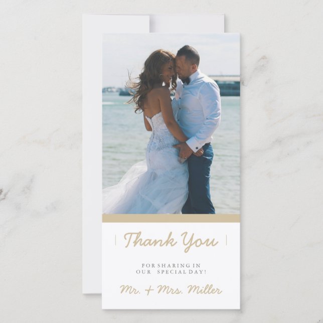 Minimalist Thank You | WEDDINGS Card (Front)