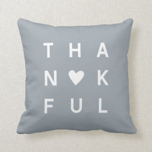Minimalist Thanksgiving Thankful Home Decor Cushion