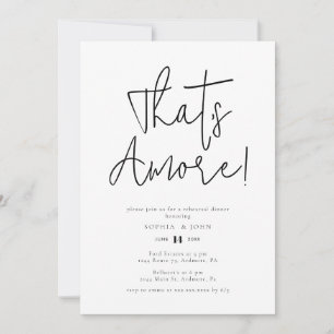 Minimalist That's Amore! Rehearsal Dinner Invitation