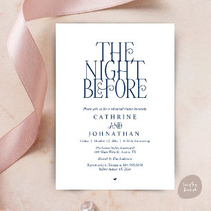 Minimalist "The Night Before" Rehearsal Dinner Invitation
