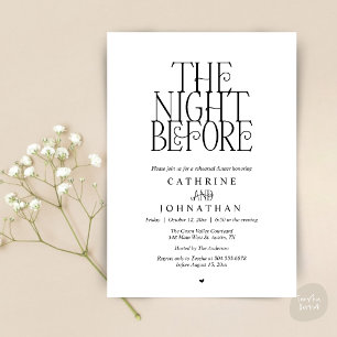 Minimalist "The Night Before" Rehearsal Dinner Invitation