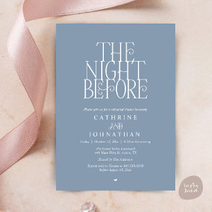 Minimalist "The Night Before" Rehearsal Dinner Invitation