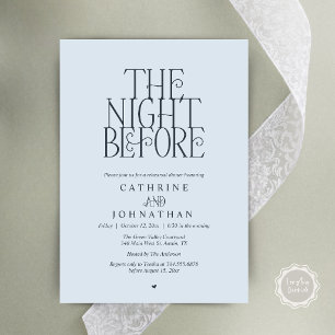 Minimalist "The Night Before" Rehearsal Dinner Invitation