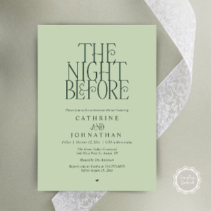 Minimalist "The Night Before" Rehearsal Dinner Invitation