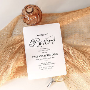 Minimalist The Night Before Rehearsal Dinner  Invitation