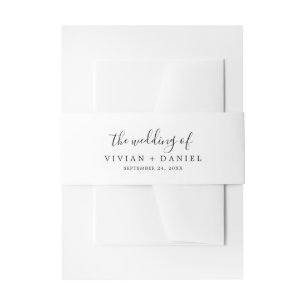 Minimalist The Wedding Of Invitation Belly Band