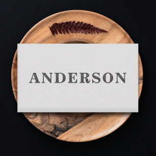Minimalist Thin Striped Grey Business Card