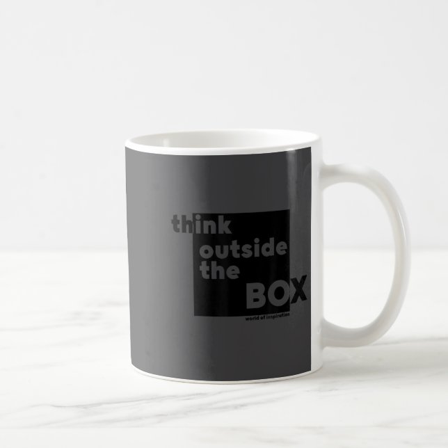 Minimalist Think Outside The Box  Coffee Mug (Right)
