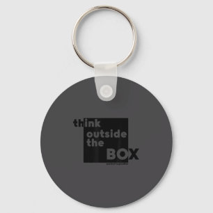 Minimalist Think Outside The Box  Key Ring