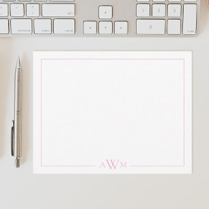 Minimalist Three Letter Monogram Border Card