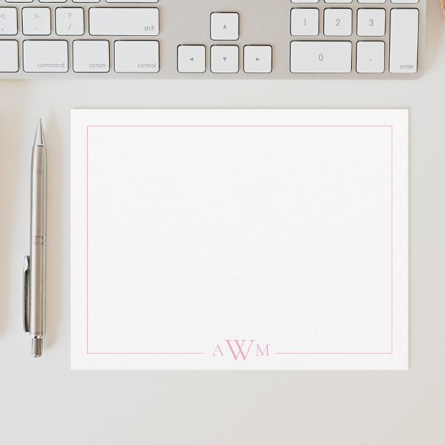Minimalist Three Letter Monogram Border Card (Creator Uploaded)