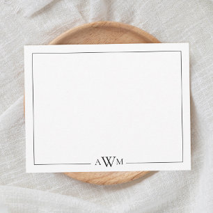 Minimalist Three Letter Monogram Border Card