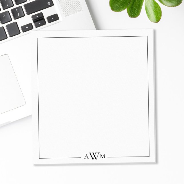 Minimalist Three Letter Monogram Notepad (Creator Uploaded)