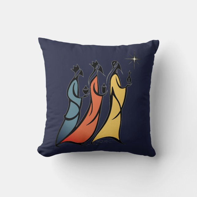 Minimalist Three Wise Men Cushion (Front)