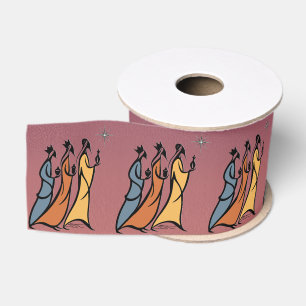 Minimalist Three Wise Men Grosgrain Ribbon