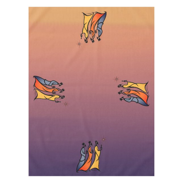 Minimalist Three Wise Men Tablecloth (Front)