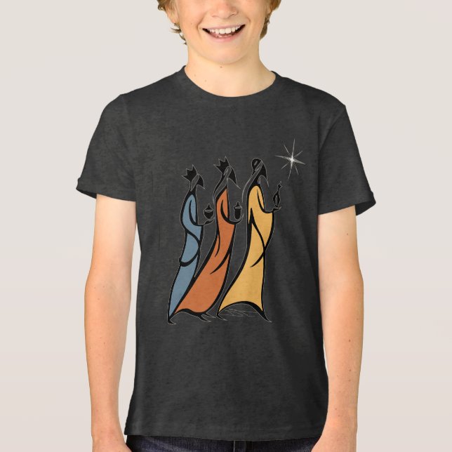 Minimalist Three Wise Men Tri-Blend Shirt (Front)