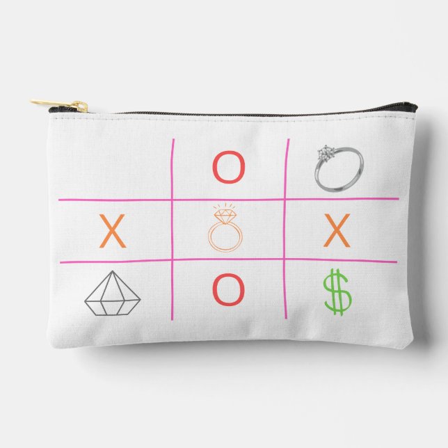 Minimalist Tic Tac Toe Pouch (Front)
