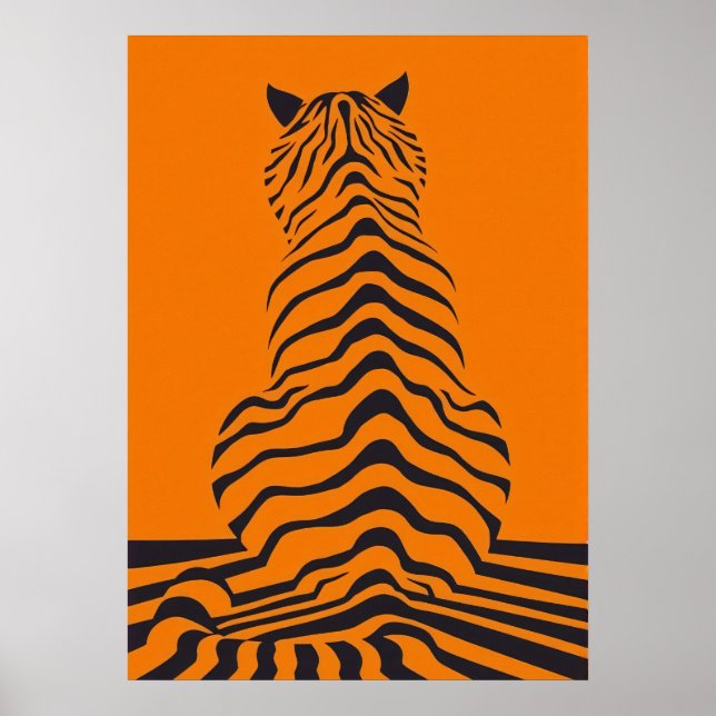 Minimalist Tiger Stripes Poster (Front)
