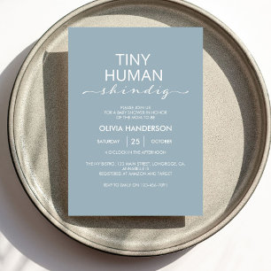  Minimalist Tiny Human Shindig Baby Shower Invitation