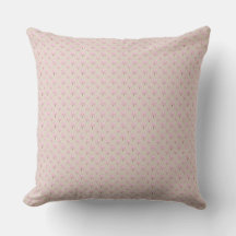 Minimalist Tiny Pink Floral Pattern Throw Pillow