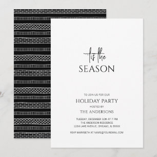 Minimalist Tis The Season Holiday Party Christmas Invitation