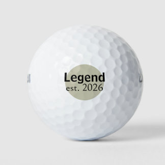 Minimalist Title Established Year Legend Golf Balls