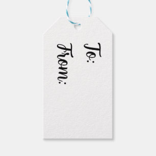 Minimalist To and  From Gift Tags