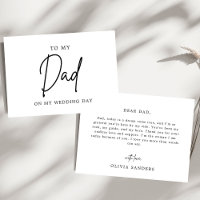 Minimalist To My Dad On My Wedding Day