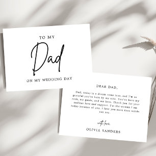 Minimalist To My Dad On My Wedding Day Invitation
