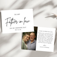 Minimalist To My Father In Law On My Wedding Day