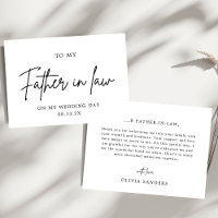 Minimalist To My Father In Law On My Wedding Day