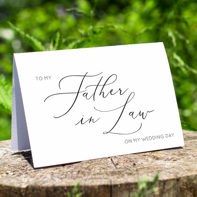 Minimalist To My Father in Law Wedding Day Card (Creator Uploaded)