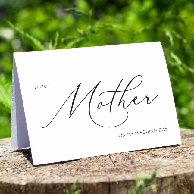 Minimalist To My Mother Wedding Day Card (Creator Uploaded)