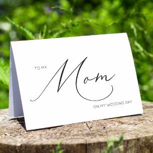 Minimalist To My Mum Wedding Day Card