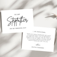 Minimalist To My Stepfather On My Wedding Day