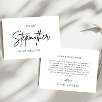 Minimalist To My Stepmother On My Wedding Day