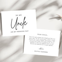 Minimalist To My Uncle On My Wedding Day