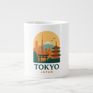 Minimalist Tokyo Japan Travel   Modern  Large Coffee Mug