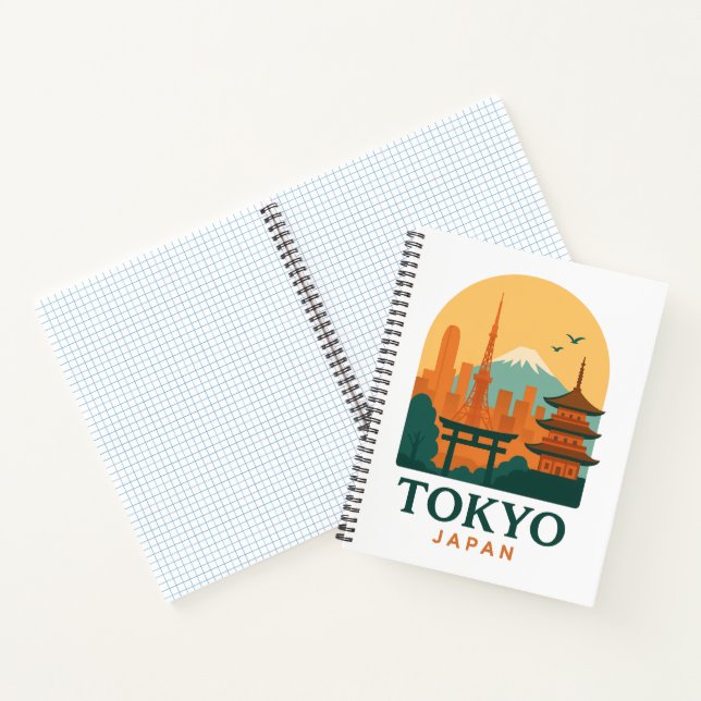 Minimalist Tokyo Japan Travel Notebook | Modern  (Inside)