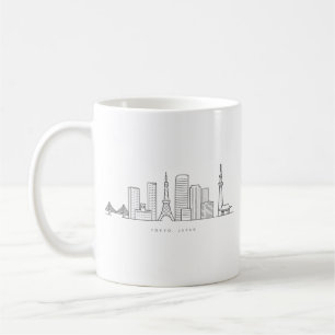 Minimalist Tokyo Skyline Illustration Coffee Mug